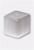 Oeil de chat cube 6 mm blanc x8