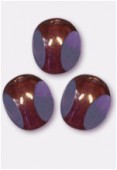 Perle 3-cut picasso 6 mm amethyst antiqued bronze x12