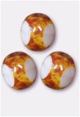 Perle 3-cut picasso 6 mm persian rose x12