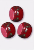 Perle 3-cut picasso 6 mm blood red x12