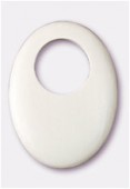 Pendentif ovale en bois 46x60 mm naturel x1
