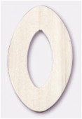 Ovale en bois 30x48 mm naturel x1