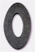 Ovale en bois 30x48 mm noir x1