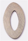 Ovale en bois 30x48 mm marron foncé x1