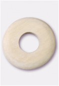 Donut en bois 37 mm naturel x2