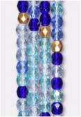 Facette 4 mm mix blue sky x100