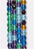 Facette 4 mm mix peacock x100