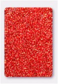 Miyuki delica 11/0 silver lined flame red x10g