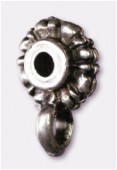 Attache breloque en métal 7x5 mm argent vieilli x2