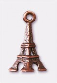 Breloque en métal tour eiffel 7x17 mm cuivre x2