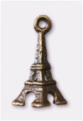 Breloque en métal tour eiffel 7x17 mm bronze x2