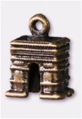 Breloque en métal arc de triomphe 10x15 mm bronze x2