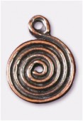Breloque en métal spirale 12x16 mm cuivre x4
