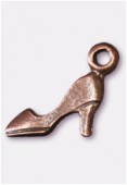 Breloque en métal escarpin 13x14 mm cuivre x4
