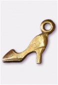 Breloque en métal escarpin 13x14 mm bronze x4