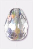 Poire à facettes 13x10 mm crystal AB x4