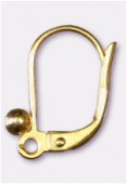 Dormeuse boule 15x10 mm or x2 Dormeuse boule 15x10 mm or x2