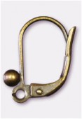 Dormeuse boule 15x10 mm bronze x2 Dormeuse boule 15x10 mm bronze x2