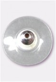 Poussette pour clou d'oreille 13 mm argent x2