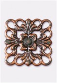 Estampe carrée 15x15 mm cuivre x1