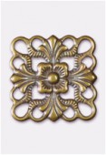 Estampe carrée 15x15 mm bronze x1
