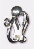 Clip boule 13x10 mm argent vieilli x2 Clip boule 13x10 mm argent vieilli x2