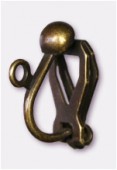 Clip boule 13x10 mm bronze x2 Clip boule 13x10 mm bronze x2