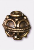Perle en métal ronde 10 mm bronze x2