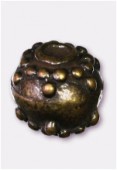 Perle en métal ronde 7 mm bronze x4