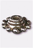 Perle en métal intercalaire 10x6 mm argent vieilli x4