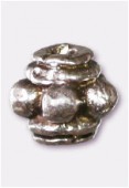 Perle en métal intercalaire 5x4 mm argent vieilli x6