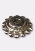 Perle en métal intercalaire 11x5 mm argent vieilli x2