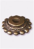 Perle en métal intercalaire 11x5 mm bronze x2
