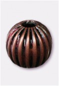 Perle en laiton ronde 6 mm cuivre x6
