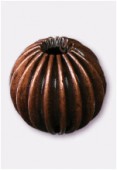 Perle en laiton ronde 10 mm cuivre x4