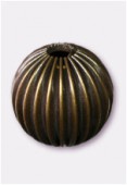 Perle en laiton ronde 14 mm bronze x2