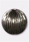 Perle en laiton ronde 30 mm argent vieilli x1