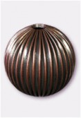 Perle en laiton ronde 30 mm cuivre x1