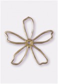 Estampe fleur pop découpée 56 mm bronze x1