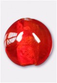 Feuille d'argent palet bombé 16 mm fire opal x2