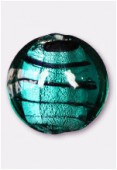 Feuille d'argent palet bombé 16 mm blue zircon x2