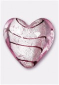 Feuille d'argent coeur 23 mm light rose x1 Feuille d'argent coeur 23 mm light rose x1