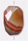 Cornaline palet facetté 30x22 mm x1