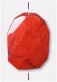 Jaspe rouge palet facetté 30x22 mm x1
