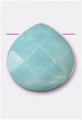 Amazonite larme à facettes 16x16 mm x1