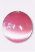 Oeil de chat ronde 10 mm rose x4