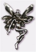 Pendentif en métal fée 45x30 mm argent vieilli x1