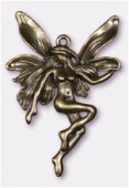 Pendentif en métal fée 45x30 mm bronze x1