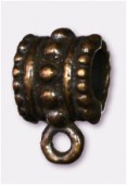 Attache breloque en métal 10x6 mm bronze x2