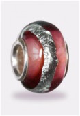 Perle façon pandora rose/s12x7 mm x1